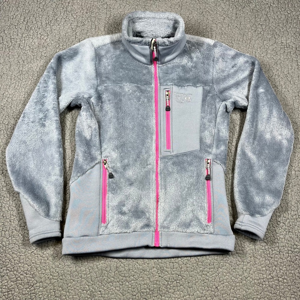 Mountain Hardwear Monkey Woman Fleece Jacket Grey Pink Polartec Thermal Pro XS